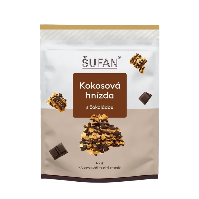 Šufan Kokosová hnízda s čokoládou 170 g